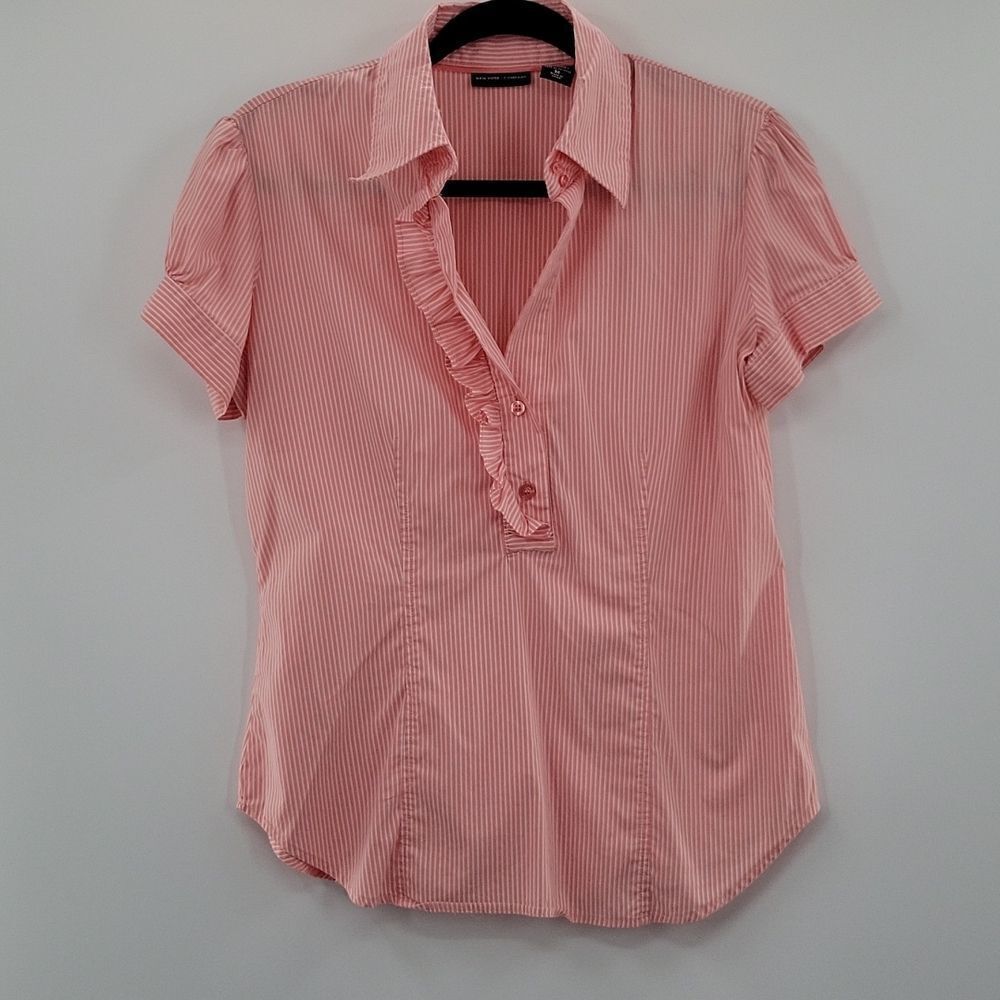 3 For $20 New York & Company  Peach & white top size M